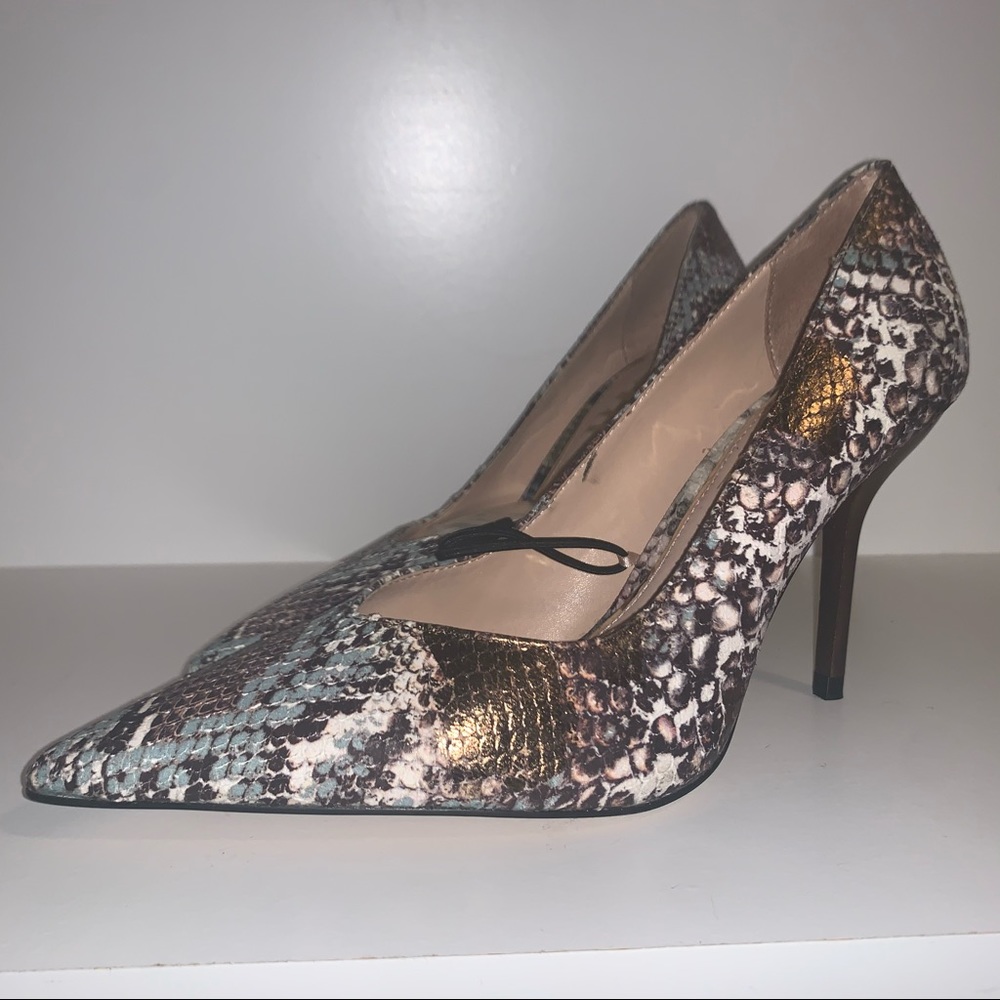 Zara metallic heels 7 1/2